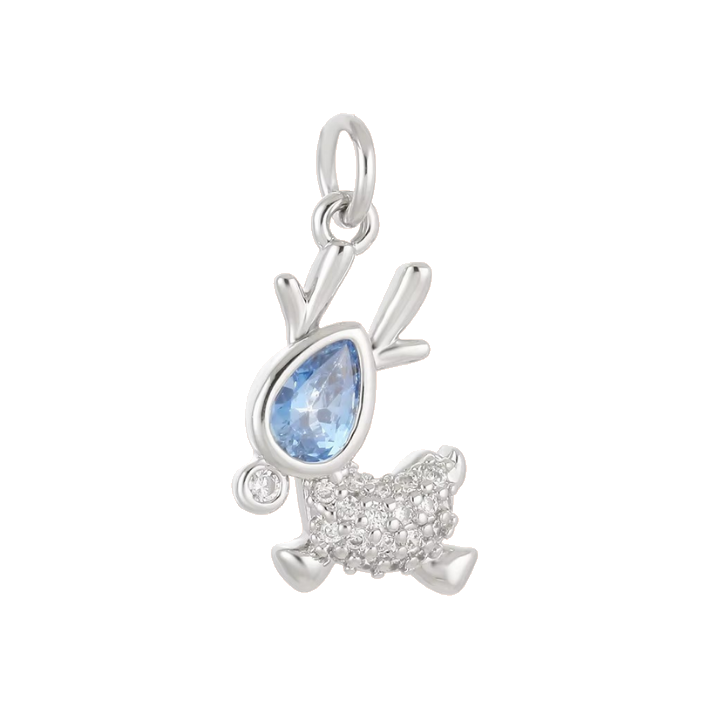 blue diamond deer charm