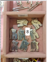 Pola bear silver charm