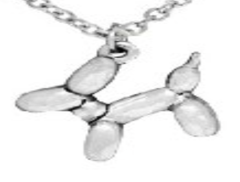 Balloon dog silver 2 charm