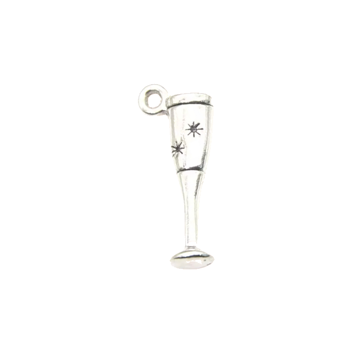 champagne glass charm