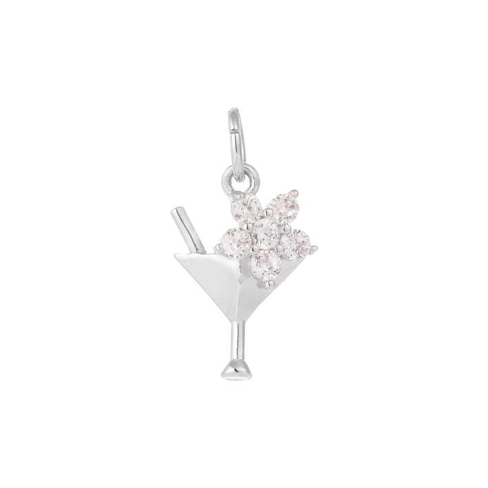 Diamond Magarita Silver charm