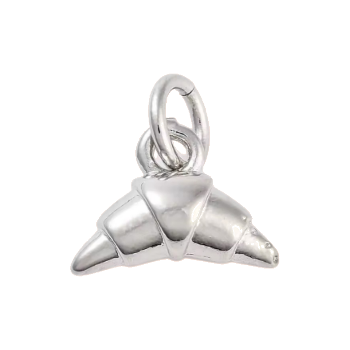 croissant silver charm