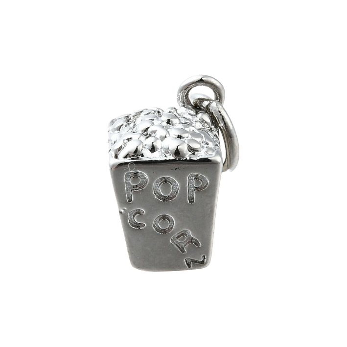 Popcorn silver charm