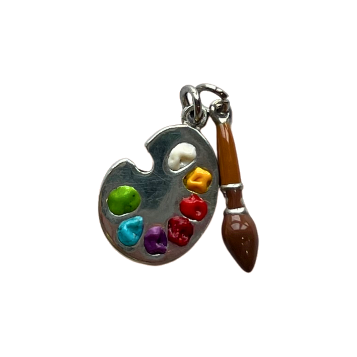 palette and brush charm
