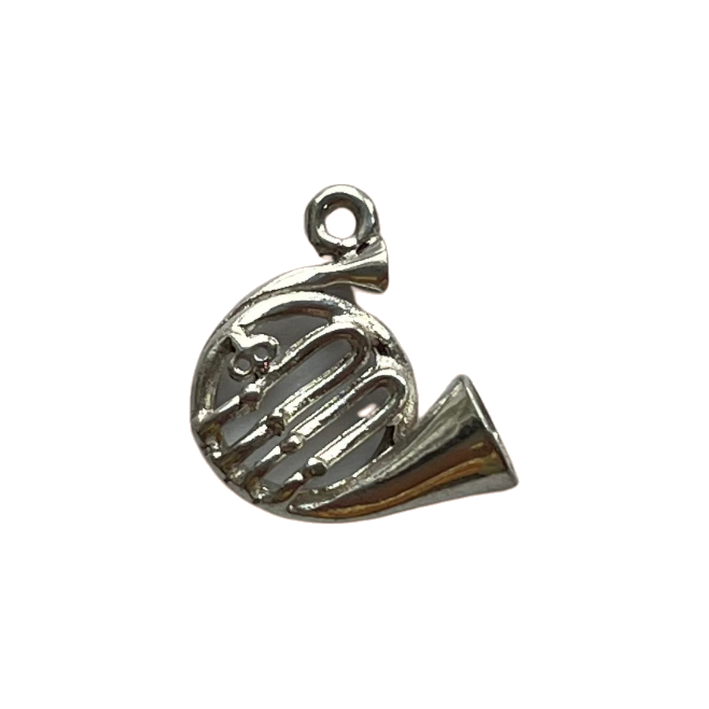 horn silver charm