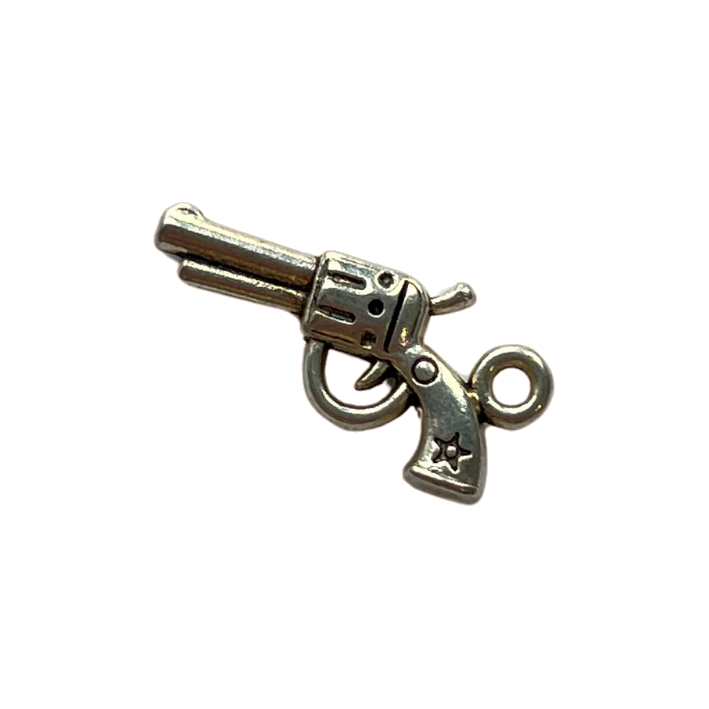 gun silver charm