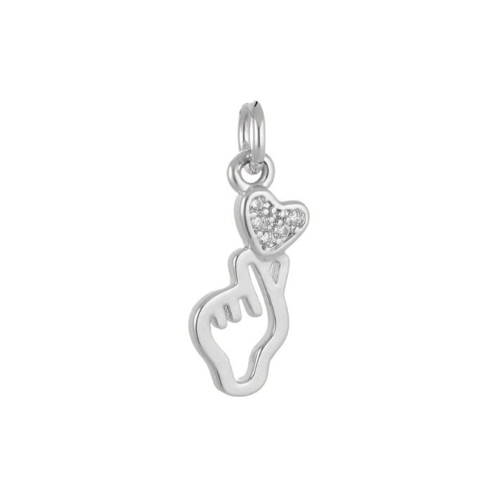 mini-heart silver charm