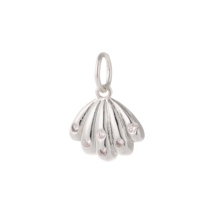 silver seashell charm