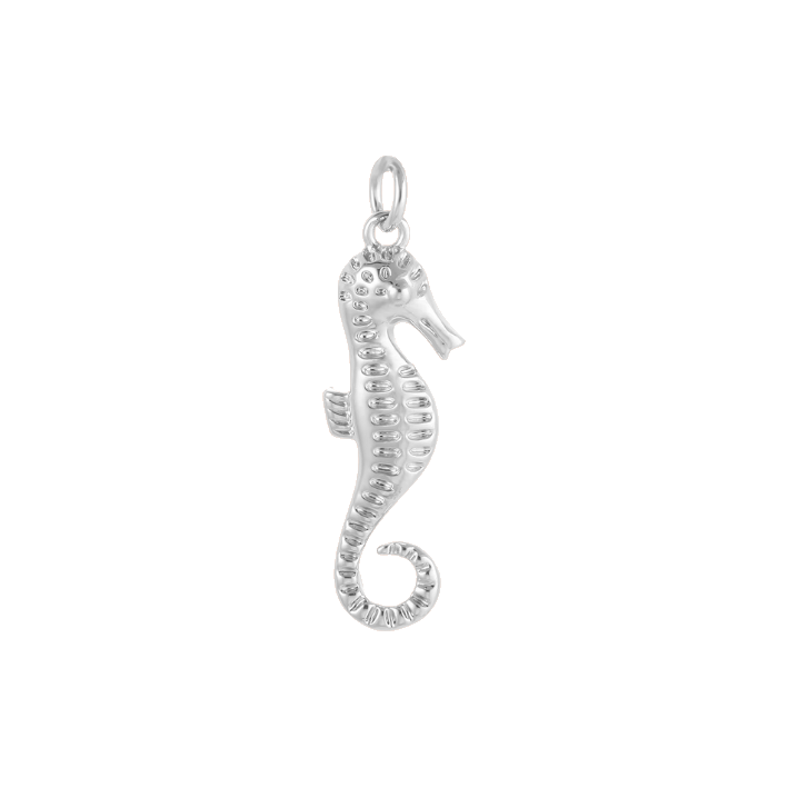 silver seahorse charm