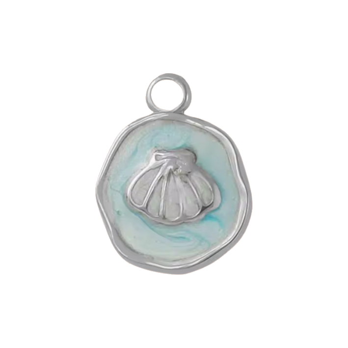 blue shell coin charm