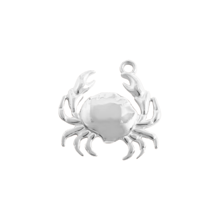 silver crab charm