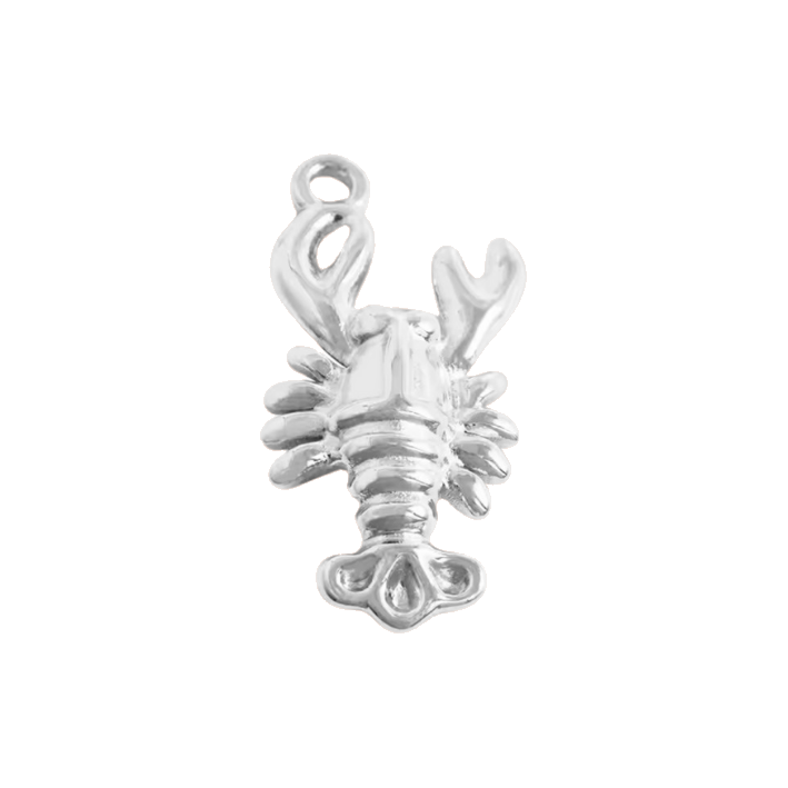 silver prawn charm