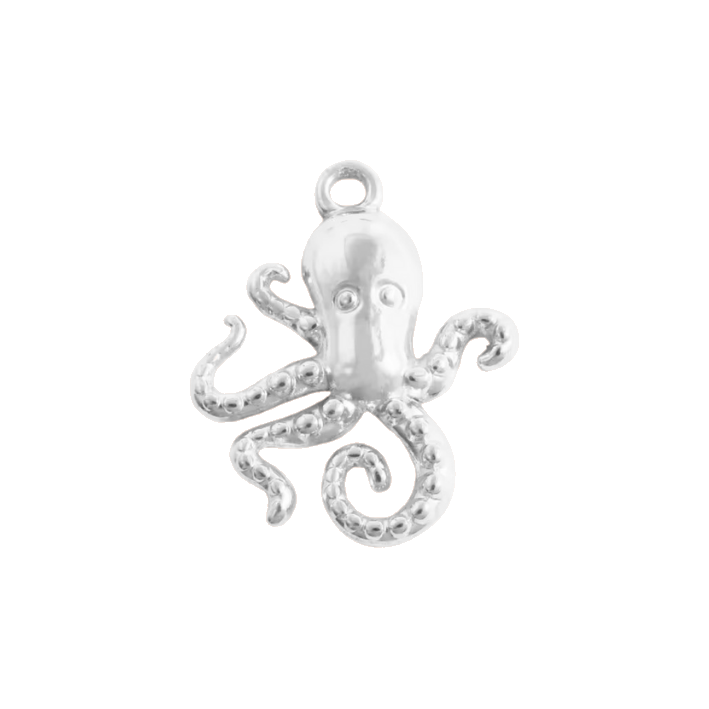 silver octopus charm