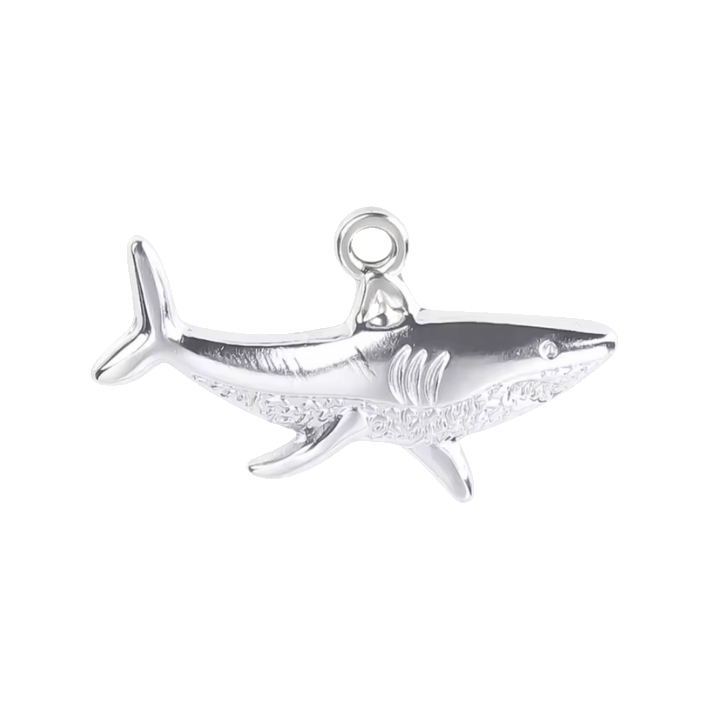 silver shark charm