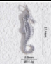 Silver seahorse charm