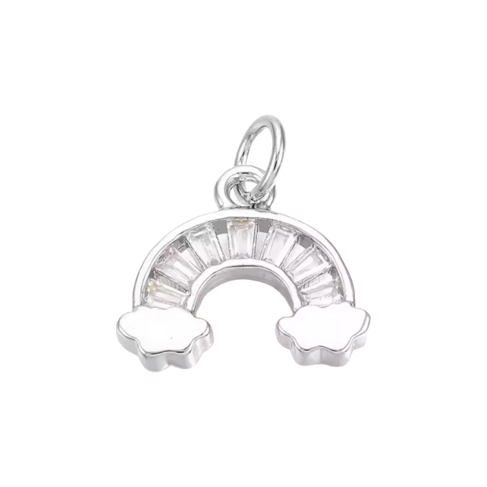 Rainbow silver charm
