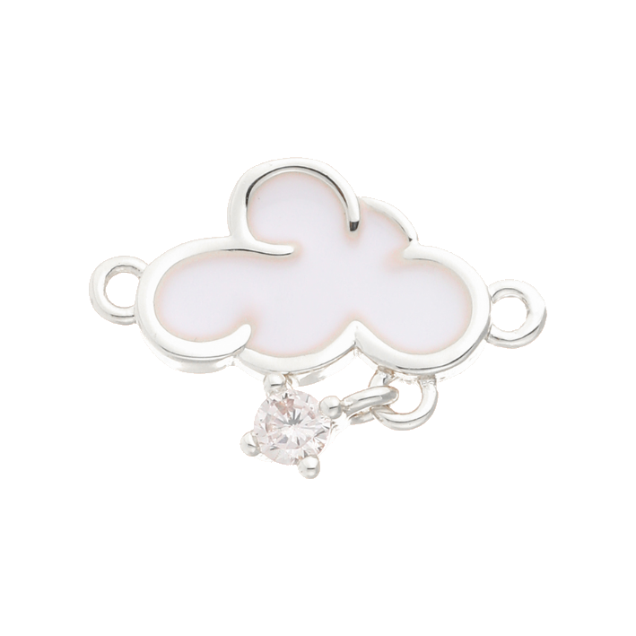 diamond 
cloud silver charm