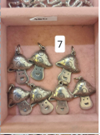 Happy mushroom silver charm