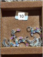 Rainbow silver charm