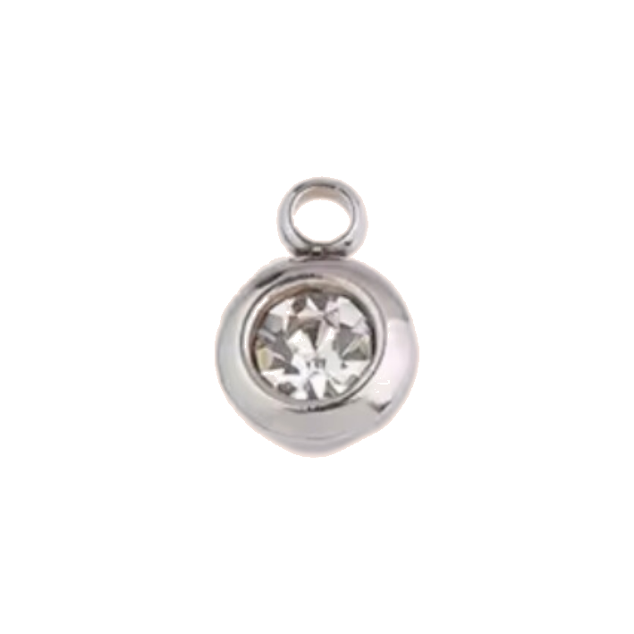 diamond circle charm