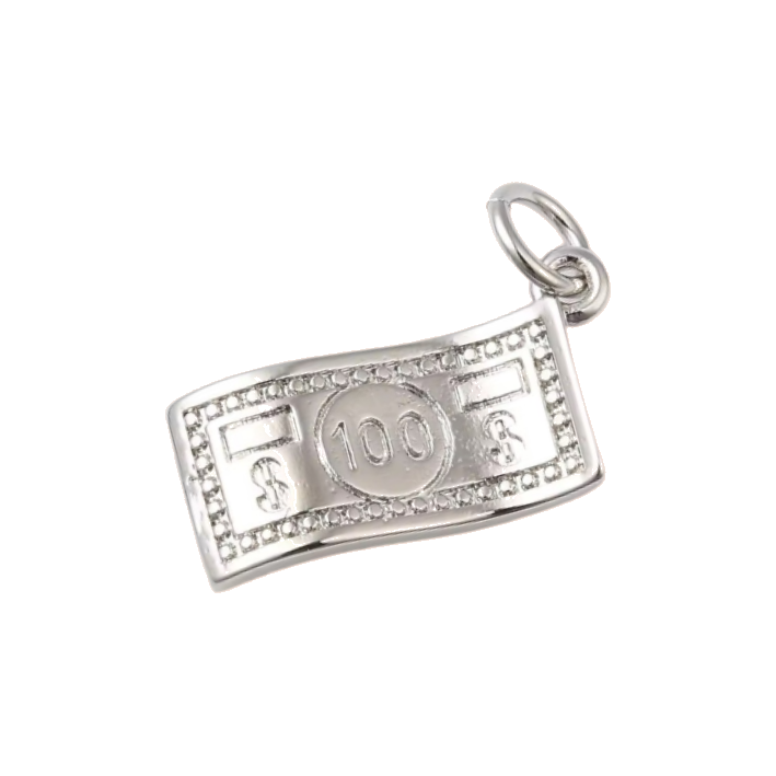 silver dollar bill charm