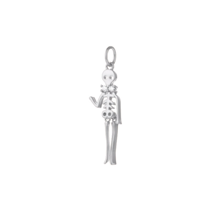 Skeleton silver charm