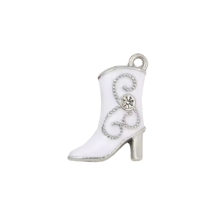 Y2K white boot charm