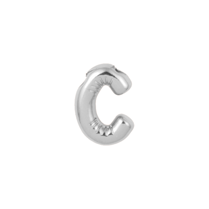 silver stl. 
letter C charm