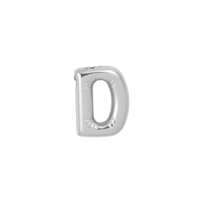 silver stl. 
letter D charm