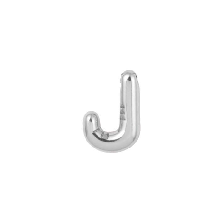silver stl. 
letter J charm