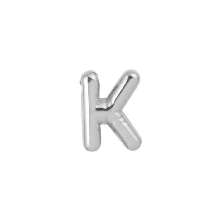 silver stl. 
letter K charm