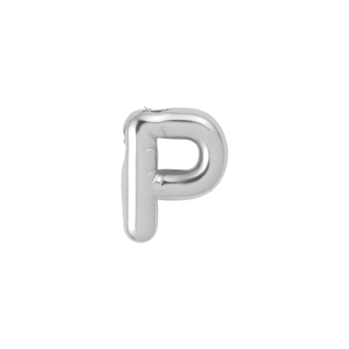 silver stl. 
letter P charm