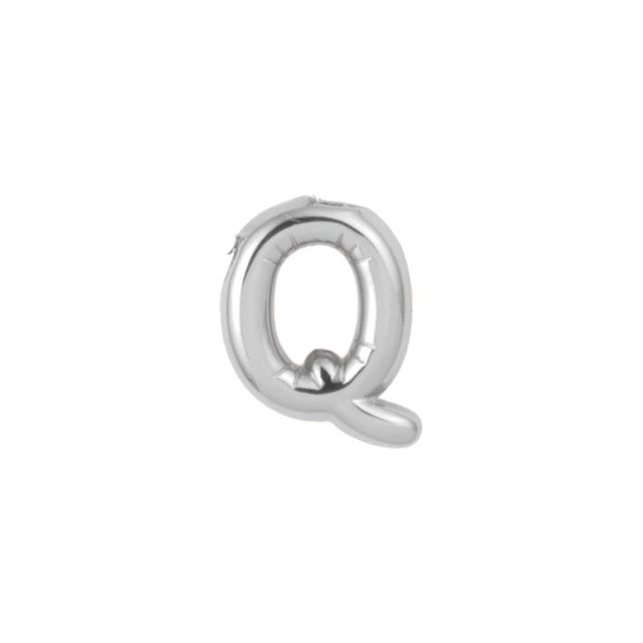 silver stl. 
letter Q charm