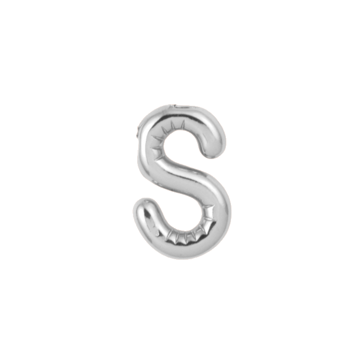 silver stl. 
letter S charm