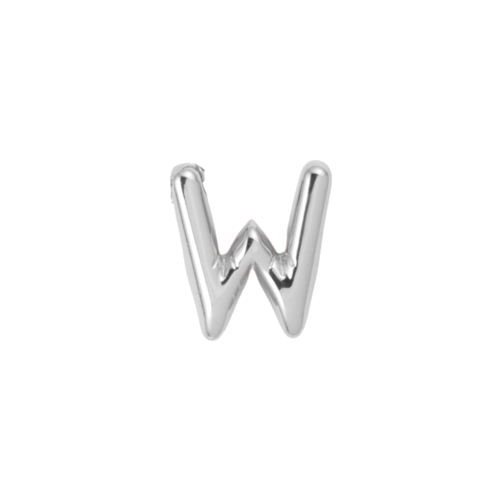 silver stl. 
letter W charm