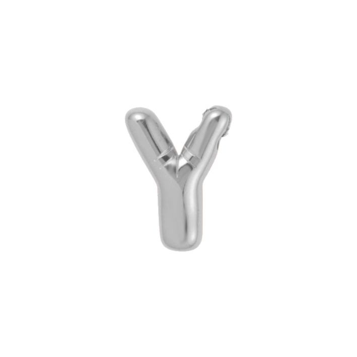 silver stl. 
letter Y charm